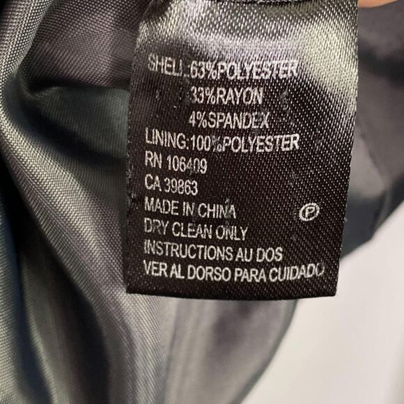 Tahari ASL Grey One-Button Long Sleeve Blazer Jacket Women's Size 12 - Picture 7 of 8